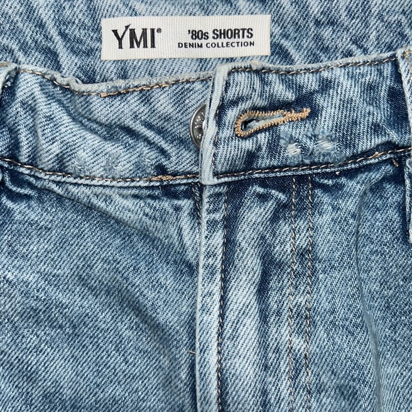 Medium blue wash denim shorts - Picture 5 of 7